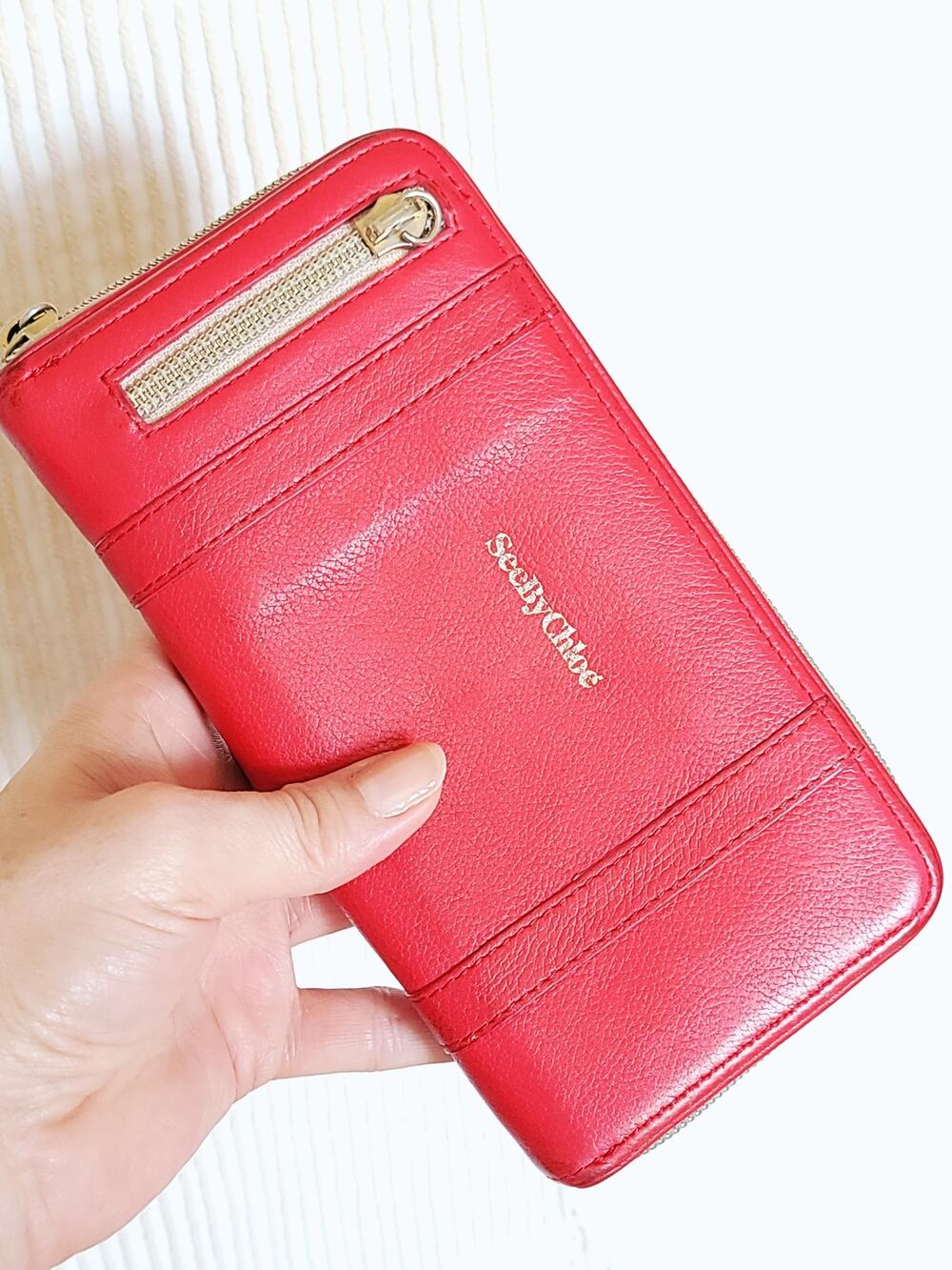 See by Chloé Salmon Red Zip Wallet